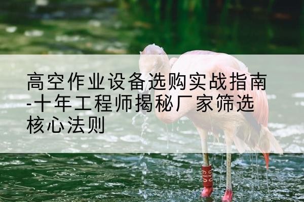 界首剪叉式升降机厂家-高空作业设备选购实战指南-十年工程师揭秘厂家筛选核心法则
