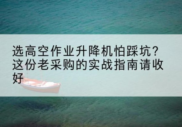 界首高空作业升降机厂家推荐-选高空作业升降机怕踩坑？这份老采购的实战指南请收好